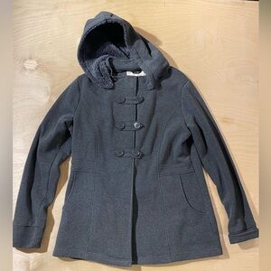 Bestow Women's Gray Hooded Coat Medium (PY)